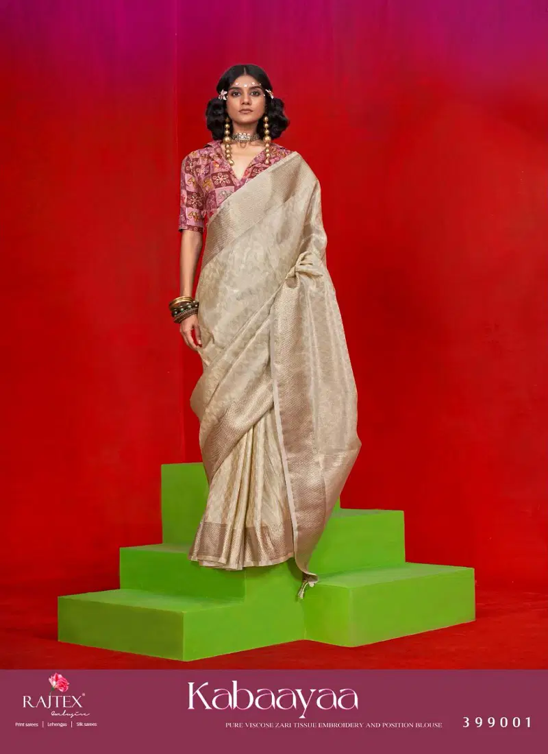 Kabaayaa By Rajtex Zari Tissue Handloom Silk Saree Exporters In India